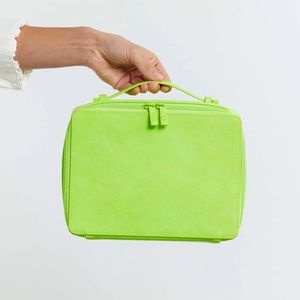 NWT Beis Cosmetic Case Citron Green